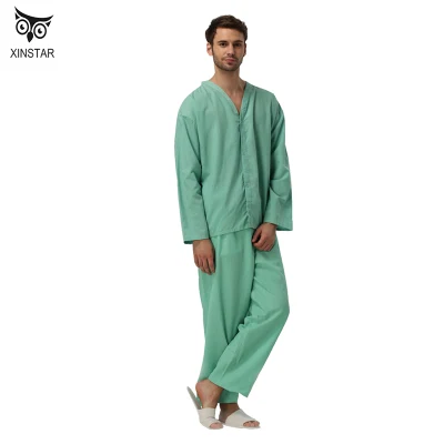 100% Polyester Printed Comfortable Nightwear Patient Pajama